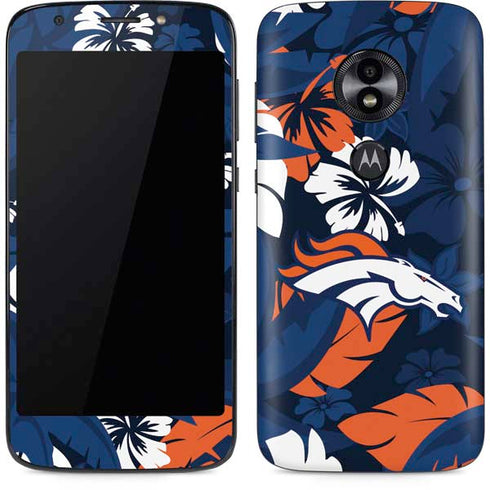 NFL Denver Broncos Tropical Print Moto E5 Play Skin